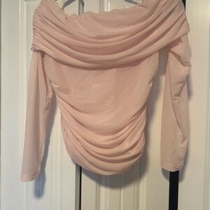 Anthropologie Pink Off-Shoulder Top